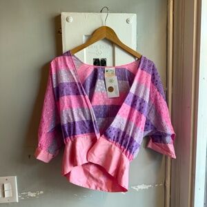 Courreges Pink Cotton Blend Top